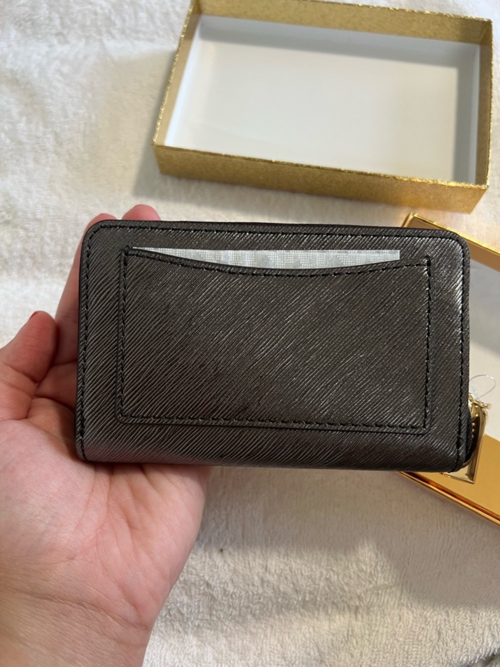 Michael Kors Women’s Metallic Gray Wallet - Picture 2 of 6